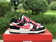 Authentic Nike Dunk Low Black/Washed Teal-White/Pink