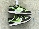 Authentic Nike Dunk Low Black/Green/White