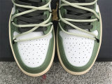 Authentic Air Jordan 1 Low Sail/Oil Green/Black