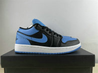Authentic Air Jordan 1 Low GS Blue/White/Black