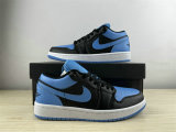 Authentic Air Jordan 1 Low Blue/White/Black