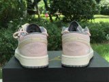 Authentic Air Jordan 1 Low Vintage Grey/White/Pink