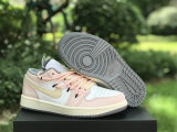 Authentic Air Jordan 1 Low Vintage Grey/White/Pink