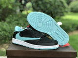 Authentic Travis Scott x Air Jordan 1 Low Tiffany Blue/Black/Red