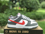 Authentic Nike Dunk Low Grey/Red/Rouge