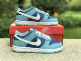 Authentic Nike Dunk Low Flash/White/Argon Blue (Kid)
