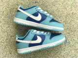 Authentic Nike Dunk Low Flash/White/Argon Blue (Kid)