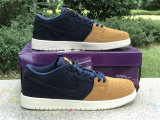 Authentic Nike Dunk Low Midnight Navy/Black/Brown