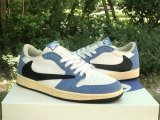 Authentic Travis Scott x Air Jordan 1 Low Denim/Black/White