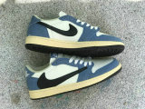 Authentic Travis Scott x Air Jordan 1 Low Denim/Black/White