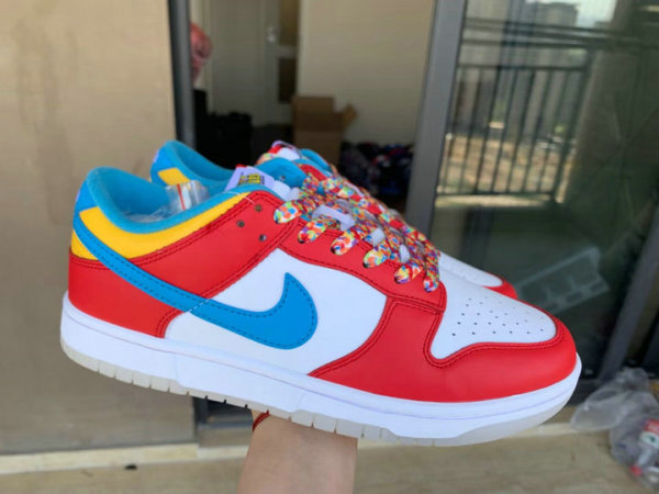 Authentic LeBron James x Nike Dunk Low “Fruity Pebbles”