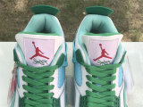 Authentic Air Jordan 4 GS Light Green/White/Forest Green