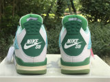 Authentic Air Jordan 4 GS Light Green/White/Forest Green