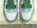 Authentic Air Jordan 4 GS Light Green/White/Forest Green