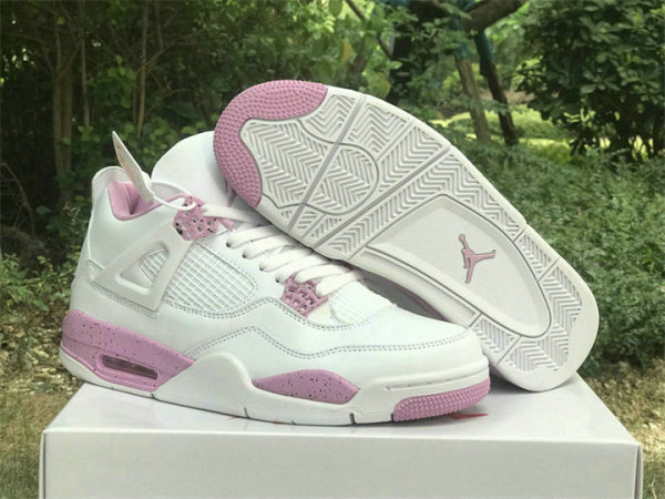 Authentic Air Jordan 4 White/Pink
