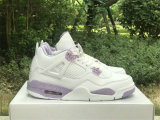 Authentic Air Jordan 4 White/Purple