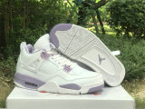Authentic Air Jordan 4 White/Purple