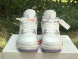 Authentic Air Jordan 4 White/Purple