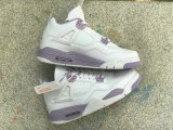 Authentic Air Jordan 4 White/Purple