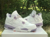 Authentic Air Jordan 4 White/Purple