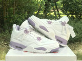 Authentic Air Jordan 4 White/Purple