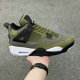 Perfect Air Jordan 4 Retro GS  Olive Canvas