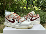 Authentic Air Jordan 1 Low GS Sail/Grey/Vert