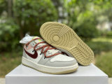 Authentic Air Jordan 1 Low GS Sail/Grey/Vert