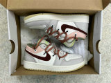 Authentic Air Jordan 1 Low GS Sail/Grey/Vert