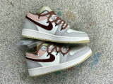 Authentic Air Jordan 1 Low GS Sail/Grey/Vert
