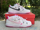 Authentic Nike Dunk Low White/Pink/Rose