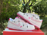 Authentic Nike Dunk Low White/Pink/Rose