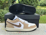Authentic Air Jordan 1 Low GS “Brown Elephant”