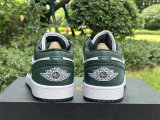 Authentic Air Jordan 1 Low GS White/Vert