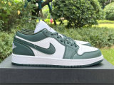 Authentic Air Jordan 1 Low GS White/Vert