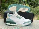 Authentic Air Jordan 3 White/Grayish Green