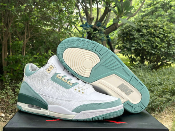 Authentic Air Jordan 3 White/Grayish Green
