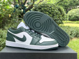 Authentic Air Jordan 1 Low GS White/Vert