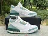 Authentic Air Jordan 3 White/Grayish Green
