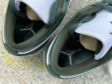 Authentic Air Jordan 1 Low GS White/Vert