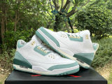 Authentic Air Jordan 3 White/Grayish Green
