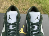 Authentic Air Jordan 1 Low GS White/Vert