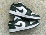Authentic Air Jordan 1 Low GS White/Vert