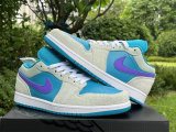 Authentic Air Jordan 1 Low GS Pistacho Frost/Celestial Gold