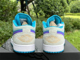 Authentic Air Jordan 1 Low GS Pistacho Frost/Celestial Gold