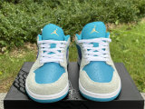 Authentic Air Jordan 1 Low GS Pistacho Frost/Celestial Gold