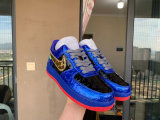Authentic LV x Nike Air Force 1 Low Gold/Blue/Black/Red