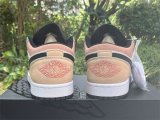 Authentic Air Jordan 1 Low GS Black/Sundial-Magic Ember