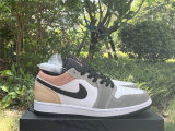 Authentic Air Jordan 1 Low GS Black/Sundial-Magic Ember