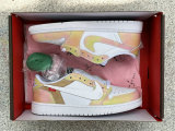 Authentic Air Jordan 1 Low Rainbow/White/Apricot